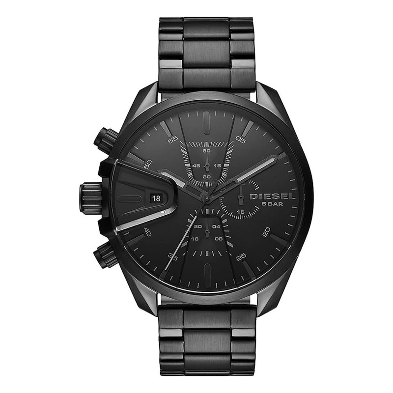 Diesel MS9 Chrono Men's Watch - 48mm Black Steel Case, Quartz