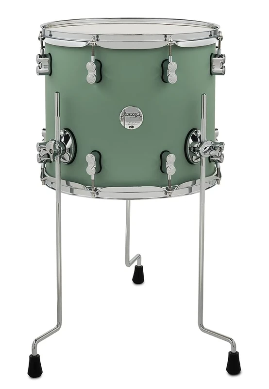 Pacific Drums Concept Maple Floor Tom, 14" x 12", Satin Seafoam Finish Ply