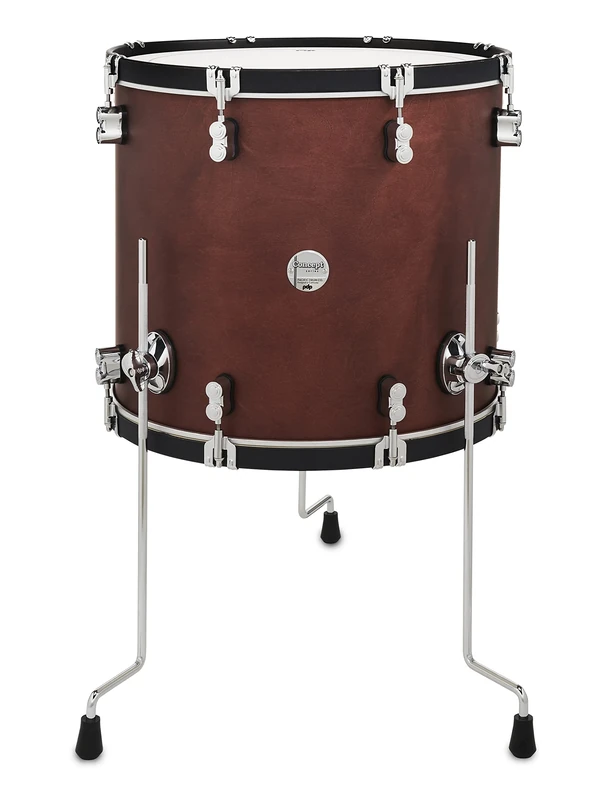Pacific Drums Concept Classic Floor Tom, 18" x 16", Ox Blood Stain, Ebony Stain Wood Hoops