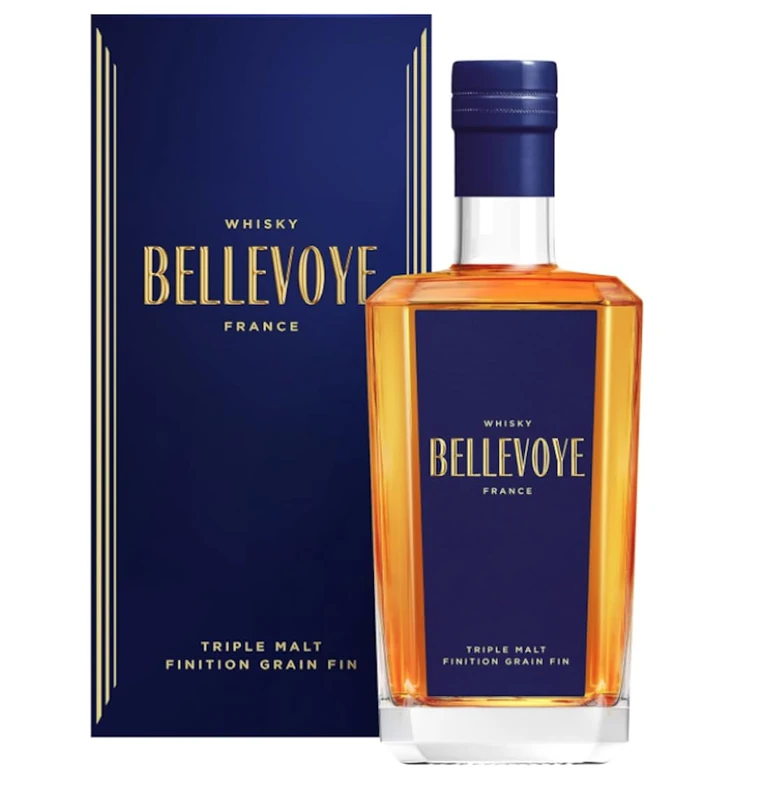 BELLEVOYE - Triple Malt Whisky - French Bellevoye Bleu - Gold Medal 2022 Global World Whisky Masters - 40% Alcohol - Origin: 100% France - 70 cl