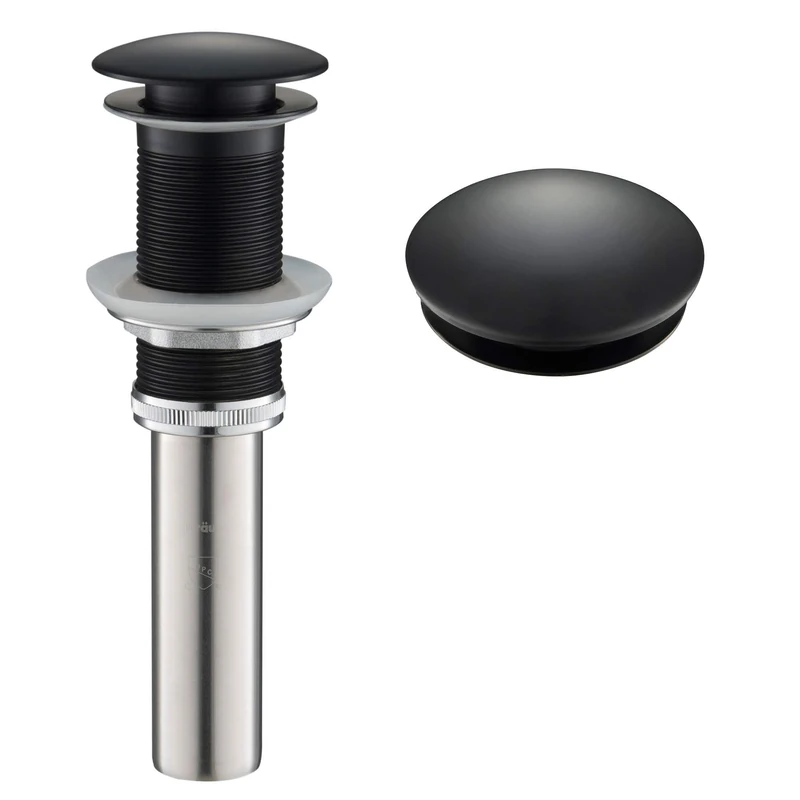 Kraus PU-10MB Pop-Up Drain, Matte Black - Image 1