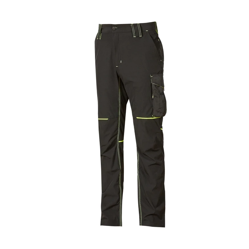 U-POWER | Pantaloni da Lavoro Uomo WORLD, in Tessuto Stretch, Slim-Fit, Idrorepellente e Traspirante, 86% nylon 14% spandex
