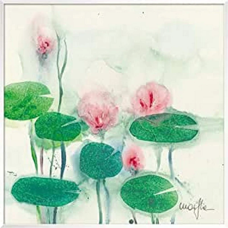 International Graphics - Framed art print - Marthe - ''Nymphéas II''- 51 x 51 cm - Frame Color: White - Series ATHOS
