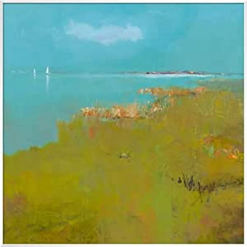 International Graphics - Framed art print - Jan, Groenhart - ''Little Sails''- 71 x 71 cm - Frame Color: White - Series ATHOS
