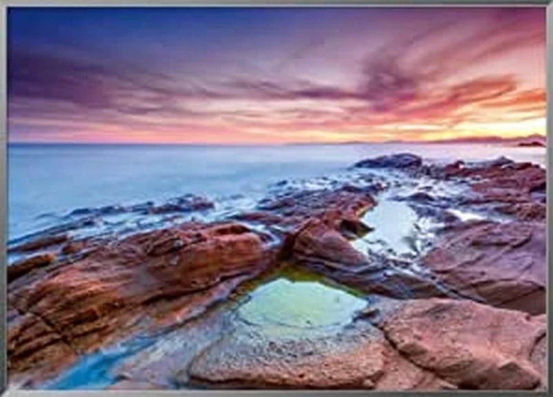 International Graphics - Framed art print - Arnaud, Bertrande - ''Coucher de soleil sur le Dramont''- 71 x 51 cm - Frame Color: Pearl Mercury - Series ATHOS