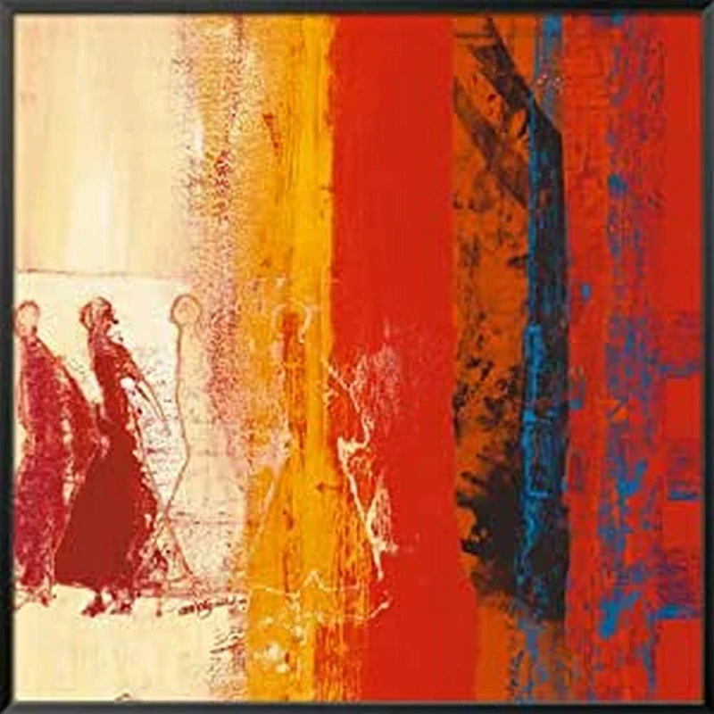 International Graphics - Framed art print - Marjolijn, van Ginkel - ''Figurativ II''- 51 x 51 cm - Frame Color: Black - Series ATHOS