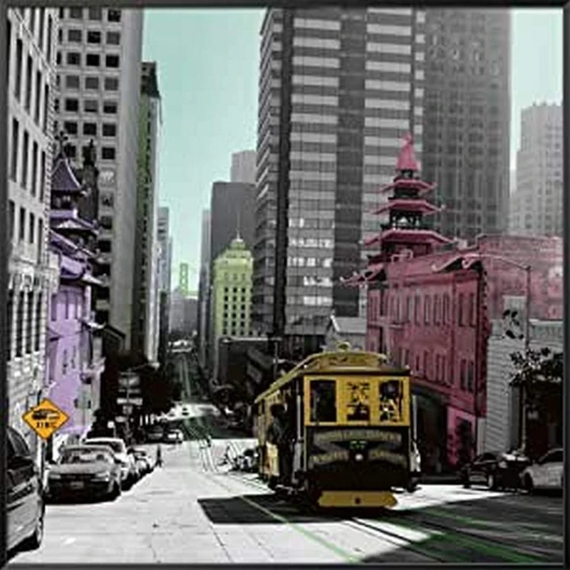 International Graphics - Framed art print - Anne, Valverde - ''China Cable''- 71 x 71 cm - Frame Color: Black - Series ATHOS