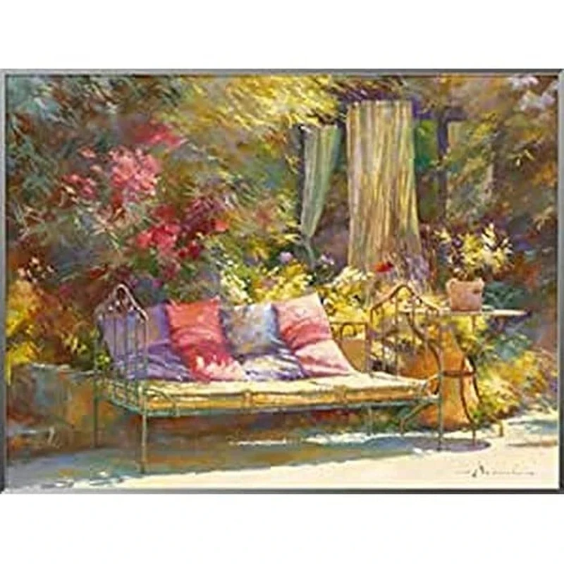 International Graphics - Framed art print - Johan, Messely - ''Repos au regalido''- 81 x 61 cm - Frame Color: Pearl Mercury - Series ATHOS