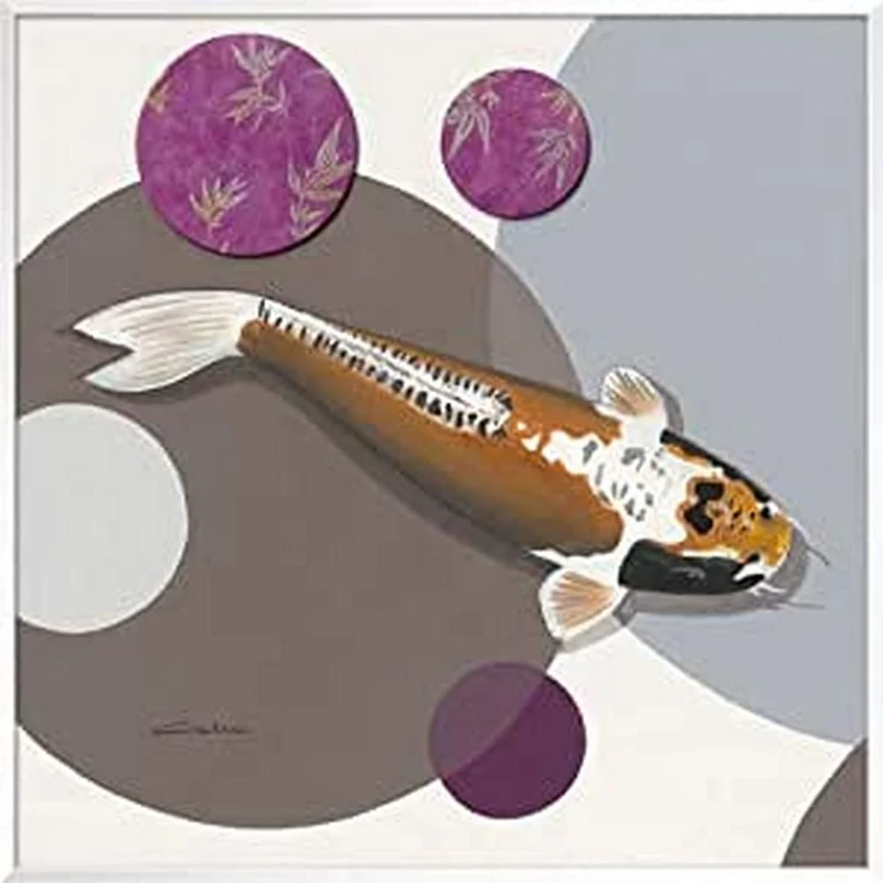 International Graphics - Framed art print - Nicole, Gruhn - ''Koi Vio Spots I''- 51 x 51 cm - Frame Color: White - Series ATHOS