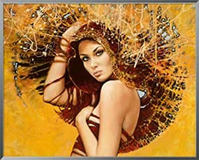 International Graphics - Framed art print - Karol, Bak - ''Hideaway''- 51 x 41 cm - Frame Color: Pearl Mercury - Series ATHOS