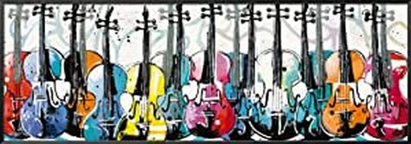 International Graphics - Framed art print - Patrick, Cornée - ''Variation for Violins''- 96 x 34 cm - Frame Color: Black - Series ATHOS - Image 1