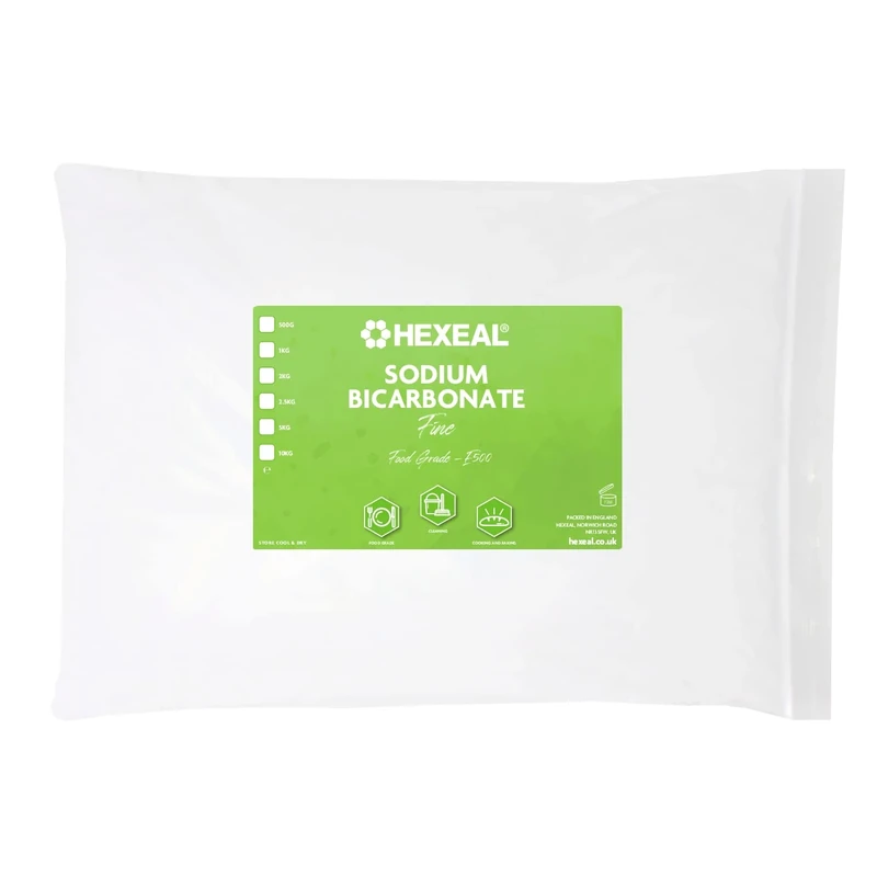 Hexeal Sodium Bicarbonate 5kg – 5kg Bag of Food Grade Baking Soda for Cooking, Baking, Home Cleaning & Bath Bombs – Fine Powder, Deodorises & Removes Grime – FCC E500