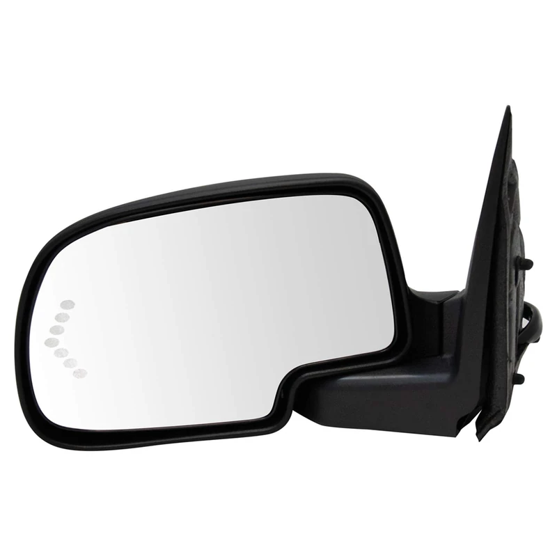 TRQ Left Mirror Power Power Folding Drivers Side Compatible with 03-06 Cadillac 01-06 Chevrolet GMC GM1320362