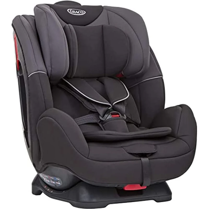 Graco Enhance Convertible Car Seat Group 0+/1/2, Rearward facing for longer from birth to approx. 4 years (0-18kg). Forward facing from approx. 1 to 7 years (9-25kg), Black/Grey fashion