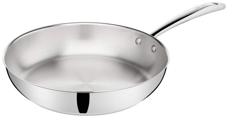 Lagostina Accademia Lagofusion Frying Pan Stainless Steel 18/10 Diameter 20 cm, Induction Saucepan, Gas and Oven up to 250°C, Polished Exterior and Satin Interior, Rivet Handle, 5-Layer Base