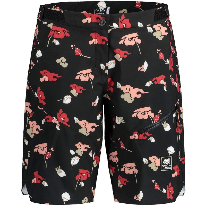 Maloja Roschiam Printed Shorts, Women, womens, Shorts, 29186, Moonless, Poppy, Cloud, XS