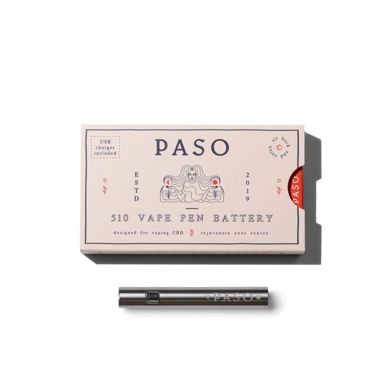 Paso – Premium Vape Pen with Rechargeable Battery | 510 Thread Device | Suitable for E-Liquids & Thick Oils | Includes Battery Charger | Does NOT contain Nicotine or Eliquid