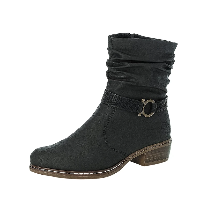 Rieker Y08R1 Women’s Fashion Boot, Black, 4 UK