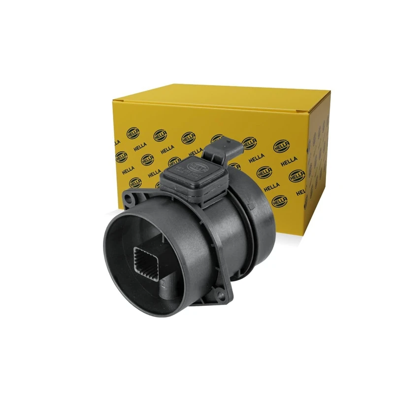 HELLA 8ET 358 095-311 Air Mass Sensor - 4-pin connector - Pipe-neck - without gasket / seal