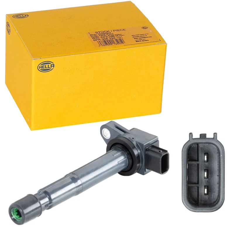 HELLA 5DA 358 057-631 Ignition Coil - 3-pin connector - Flush-Fitting Pencil Ignition Coils - Bolted - Image 1