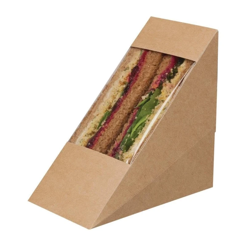 Zest Kraft Paperboard Sandwich Wedge (Pack 500)