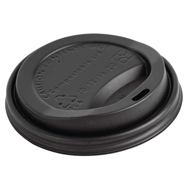 Fiesta Green DS053 Compostable Coffee Cup Lids 340ml / 12oz (Pack of 1000)