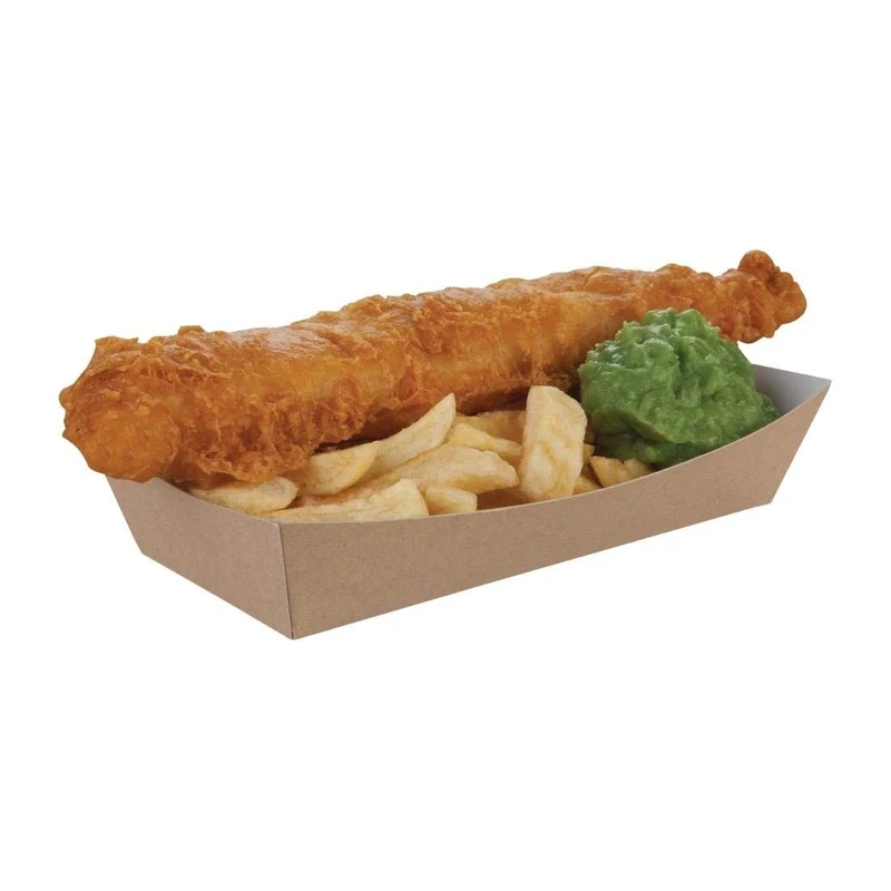 Colpac FA364 Compostable Kraft Food Trays Large 220mm (Pack of 250)