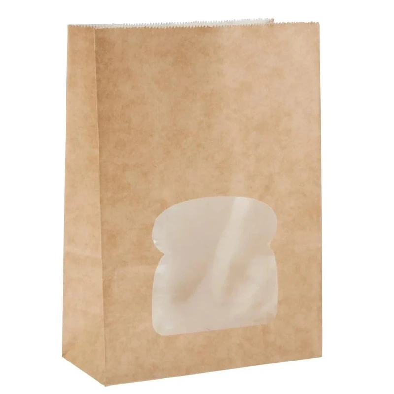 Colpac Kraft Paper Sandwich Bag with Window (Pack 250)
