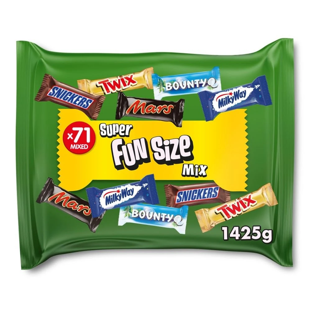 Mixed Minis Bag, 71 Mini Chocolate Bar Snacks (Mars, Snickers, Bounty, Twix, Milky Way), Chocolate, Sweets Gift Box, Ideal for Gift, (1400g)