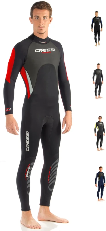 Cressi Morea Man Wetsuit Full 3mm - Premium Neoprene-Full Length Wetsuit