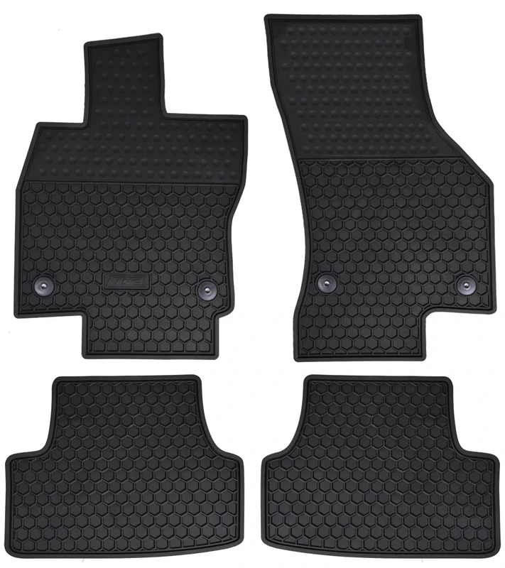 Megiteller Car Floor Mats Custom Fit for VW Volkswagen Golf 7 GTI 2015 2016 2017 2018 2019 2020 Odorless Washable Heavy Duty Rubber (All Weather) Floor Liners Front and Rear Row Set