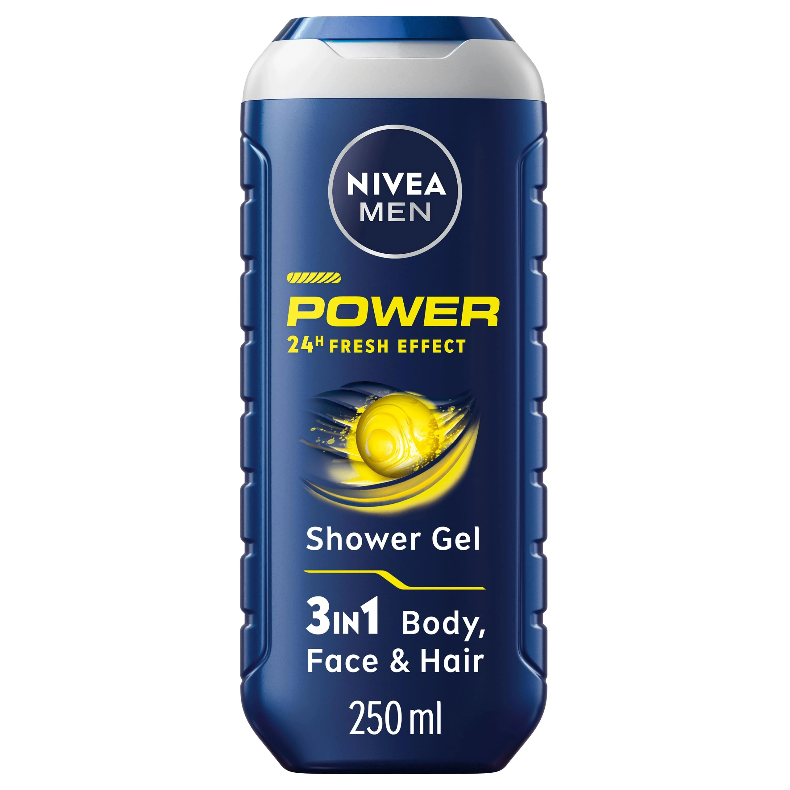 NIVEA MEN Power Fresh Shower Gel (400ml, Pack of 6), Moisturising Body Wash with Aloe Vera, All-in-1 Body Wash for Men, Energising NIVEA MEN Shower Gel