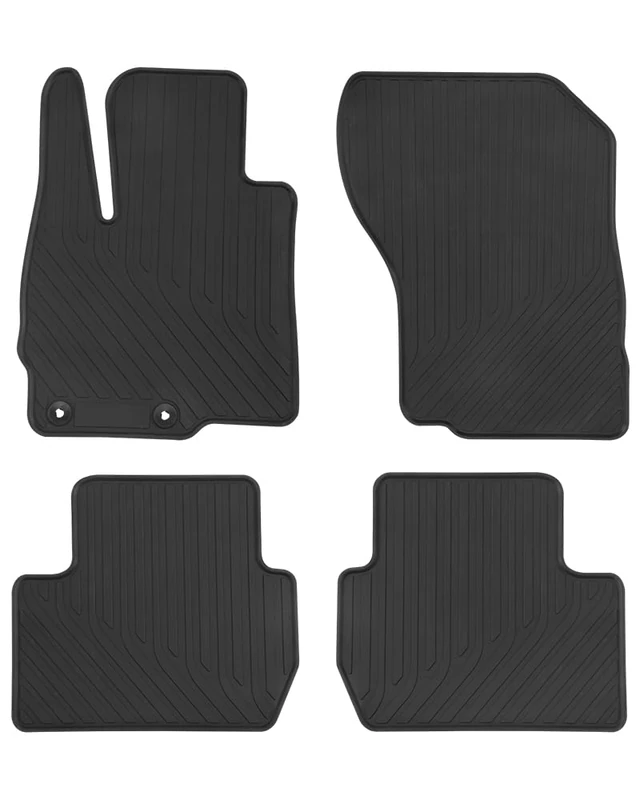 Megiteller Car Floor Mats Custom Fit for Mitsubishi Outlander 2011 2012 2013 2014 2015 2016 2017 2018 2019 Odorless Washable Heavy Duty Rubber (All Weather) Floor Liners Front and Rear Row Set Black