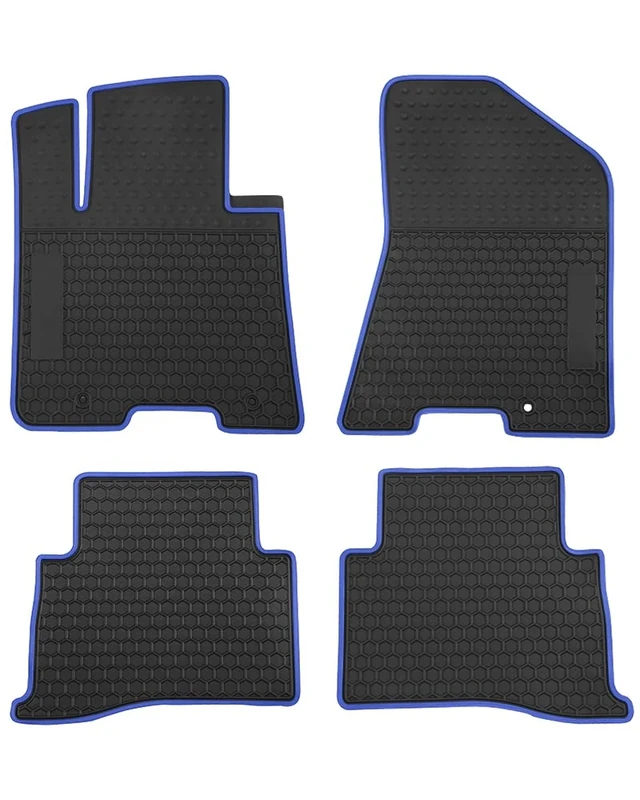 Megiteller Car Floor Mats Custom Fit for Kia Sportage 2023 2022 2021 2020 2019 2018 2017/2019-2021 Hyundai Tucson Odorless Washable Heavy Duty Rubber (All Weather) Floor Liners Set Blue