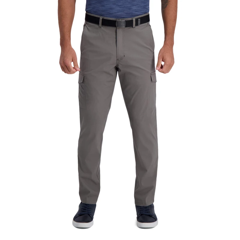 Haggar Men's PLN Textured JCQRD Pant, Moss Green, 36W x 29L
