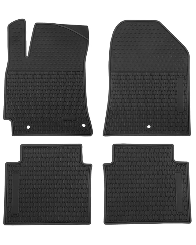 Megiteller Car Floor Mats Custom Fit for Hyundai Elantra 2017 2018 2019 Odorless Washable Heavy Duty Rubber (All Weather) Floor Liners Front and Rear Row Set Black