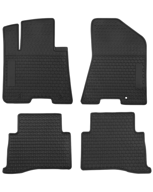 Megiteller Car Floor Mats Custom Fit for Kia Sportage 2022 2021 2020 2019 2018 2017/2019-2021 Hyundai Tucson Odorless Washable Heavy Duty Rubber (All Weather) Floor Liners Set Black