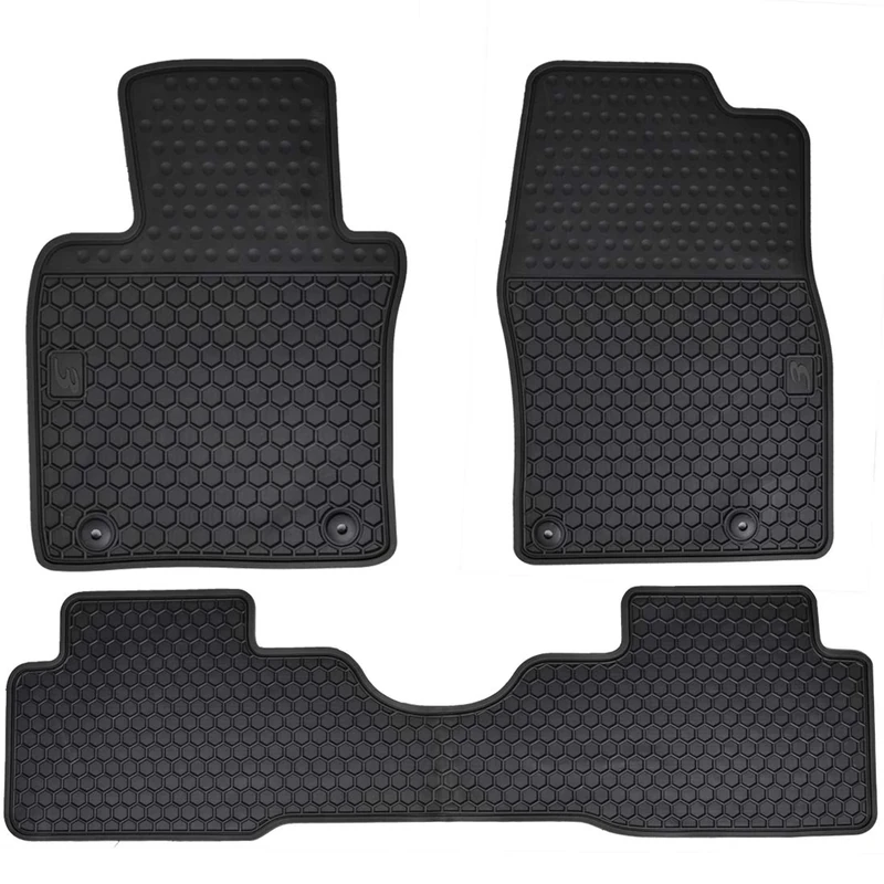 Megiteller Car Floor Mats Custom Fit for Mazda 3 2023 2022 2021 2020 2019 /Mazda CX-30 2020-2022 Odorless Washable Heavy Duty Rubber (All Weather) Floor Liners Front and Rear Set Black