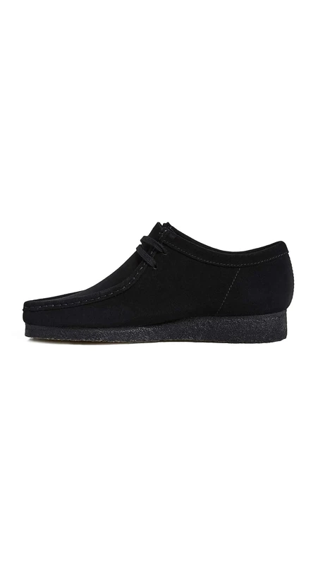 Clarks Men's Wallabee Oxford, Black Suede, 8 UK