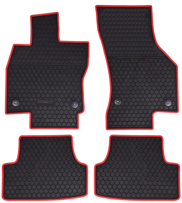 Megiteller Car Floor Mats Custom Fit for VW Volkswagen Golf 7 GTI 2015 2016 2017 2018 2019 2020 Odorless Washable Heavy Duty Rubber (All Weather) Floor Liners Front and Rear Row Set
