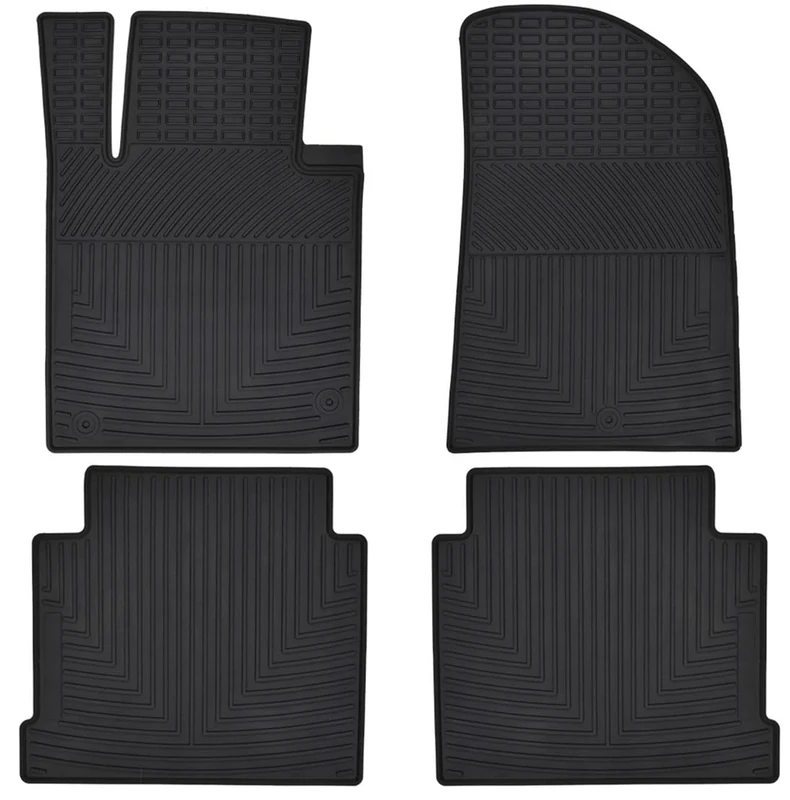 Megiteller Car Floor Mats Custom Fit for Hyundai Sonata 2015 2016 2017 2018 2019/2016-2020 Kia Optima Odorless Washable Heavy Duty Rubber (All Weather) Floor Liners Front and Rear Row Set Black