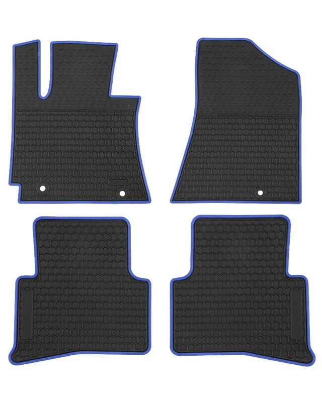 Megiteller Car Floor Mats Custom Fit for Hyundai Tucson 2023 2022 2021 2020 2019 2018 2017 2016 Odorless Washable Heavy Duty Rubber (All Weather) Floor Liners Row Set Blue