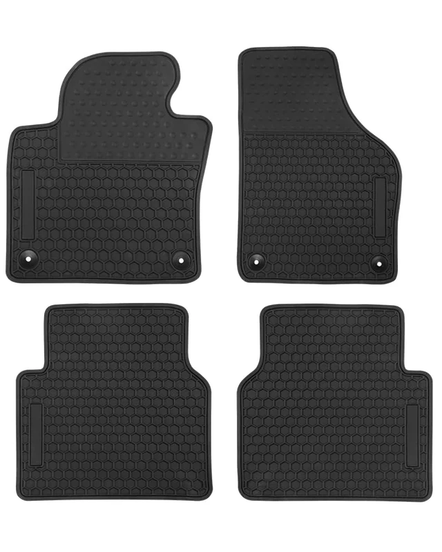 Megiteller Car Floor Mats Custom Fit for Volkswagen Tiguan 2010 2011 2012 2013 2014 2015 2016 2017 Odorless Washable Heavy Duty Rubber (All Weather) Floor Liners