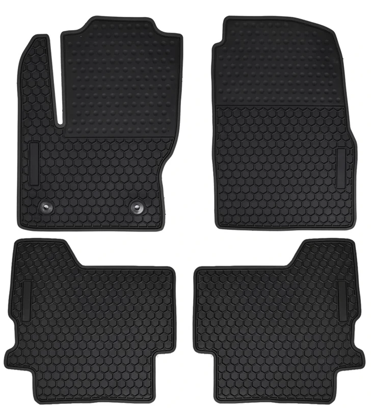 Megiteller Car Floor Mats Custom Fit for Ford Escape 2013 2014 2015 2016 2017 2018 2019 Odorless Washable Heavy Duty Rubber (All Weather) Floor Liners Front and Rear Row Set Black