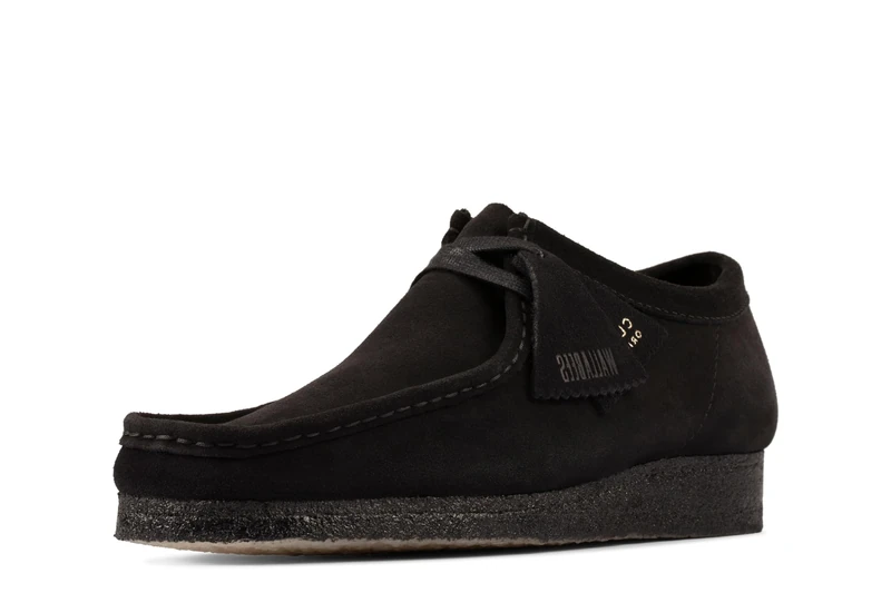 Clarks Men's Wallabee Oxford, Black Suede, 7.5 UK