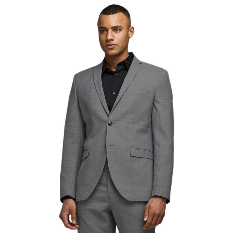 Jack & Jones Male Single Breasted Blazer JPRSOLARIS Super Slim Fit Blazer, Light Grey Mix, 38