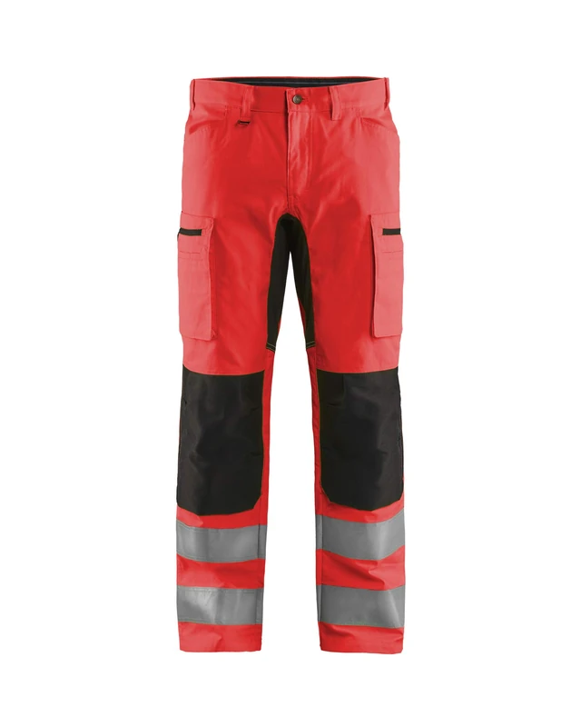 BLÅKLÄDER Hi Vis Trousers Stretch Men 49S Red/Black