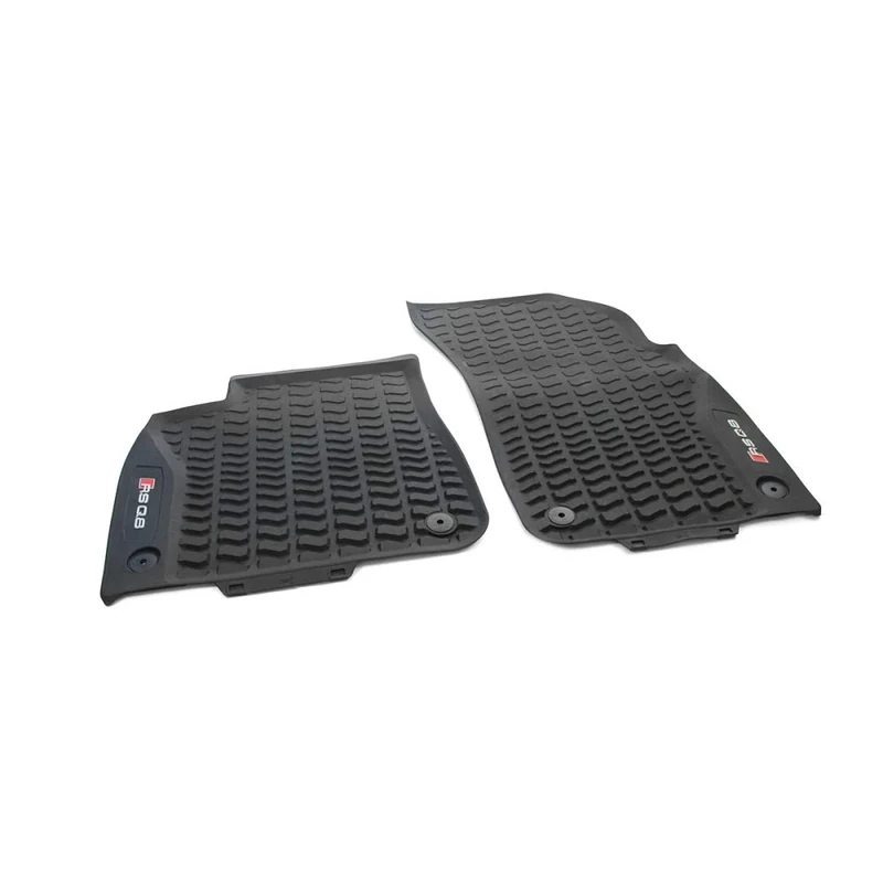 Audi 4M8061221B041 Rubber Floor Mats Front 2 x Rubber Mats All Weather Mats Black with RSQ8 Lettering