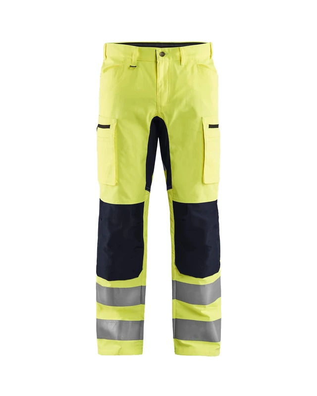 BLÅKLÄDER Hi Vis Trousers Stretch Men 38R Yellow/Black