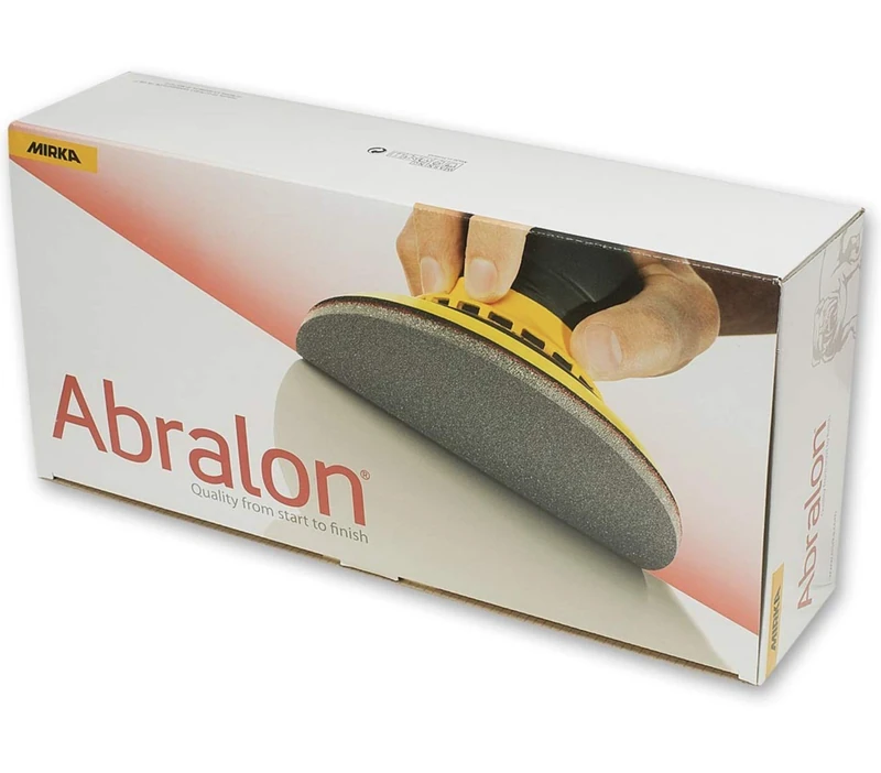 Mirka 1975409 Abranet Sanding Disc - 77mm Grip - P180 Grit - Grain: Aluminium Oxide - Bonding: Resin Over Resin - Backing: PA Net - Coating: Closed - Brown - Pack Contains 20 Pieces